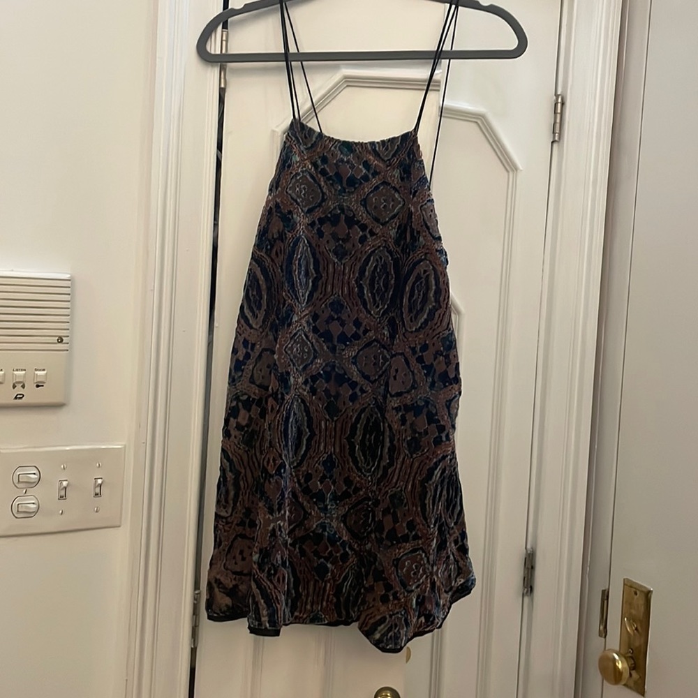 Urban Outfitters Velvet Burnout Mini Sheath Dress